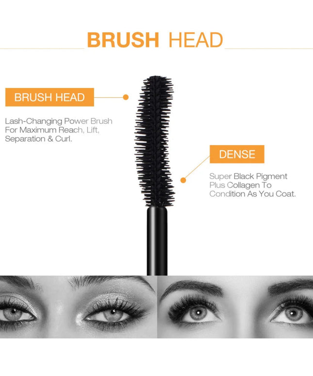 O.TWO.O 3D Mascara Lengthening Black Lash Eyelash Extension Eye Lashes Brush Beauty Makeup Long-wearing Gold Color Mascara
