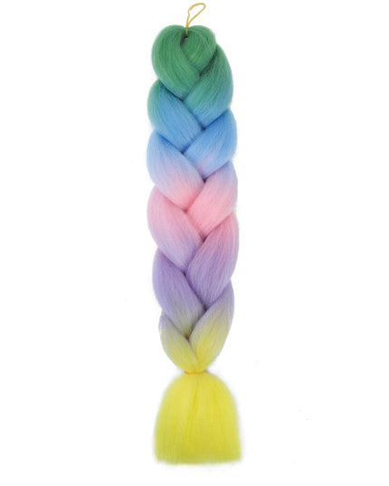 Jumbo Braid Hair Expression For Crochet Box Braids Synthetic Hair Extension Pre Stretched Yaki Ombre Colored 24inch 100g