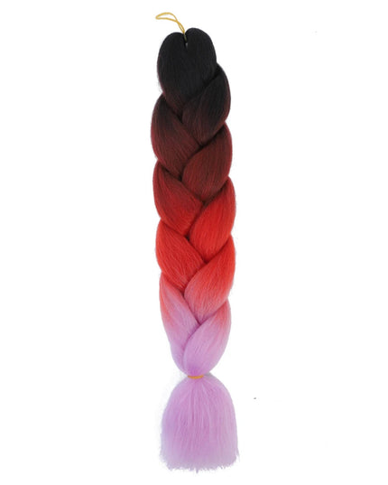 Jumbo Braid Hair Expression For Crochet Box Braids Synthetic Hair Extension Pre Stretched Yaki Ombre Colored 24inch 100g