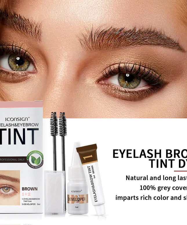 ICONSIGN Eyelash Eyebrow Dye Tint Kit Brow Enhancer Mascara Lift Tinting Tattoo Eyes Makeup Tools