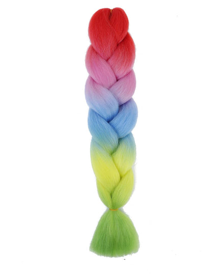 Jumbo Braid Hair Expression For Crochet Box Braids Synthetic Hair Extension Pre Stretched Yaki Ombre Colored 24inch 100g