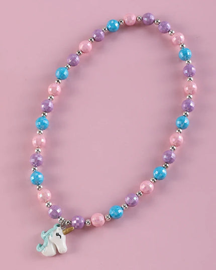 Makersland Kids Necklaces for Girls Ice Cream Pendant Beaded Resin Necklace Candy Color Cartoon Cute Jewelry Christmas Presents