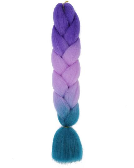 Jumbo Braid Hair Expression For Crochet Box Braids Synthetic Hair Extension Pre Stretched Yaki Ombre Colored 24inch 100g