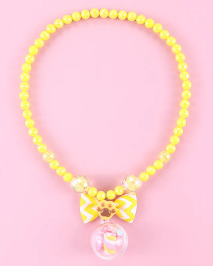 Makersland Kids Necklaces Girls Snowflake Rainbow Pendant Beaded Necklace Cute Design Fashion Children Beads DIY Jewelry Gifts
