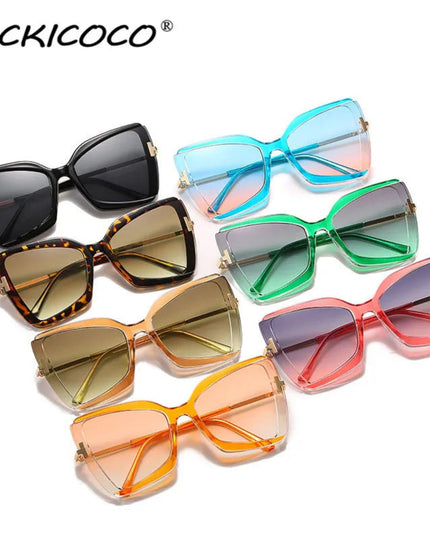 Cat Eye Sunglasses Women Fashion Luxulry Brand Design Retro Glasses Frame For Men Oversized Gradient Eyeglasses Spectacle UV400