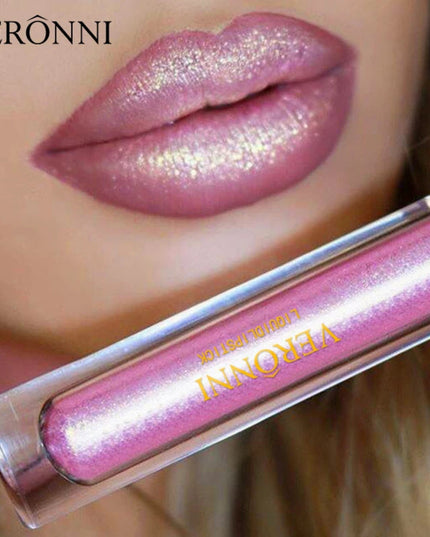 10 Colors Sexy Glitter Diamond Lip Gloss Shimmer Long Lasting Lip Makeup Waterproof Metallic Pearl Color Velvet Makeup for Women