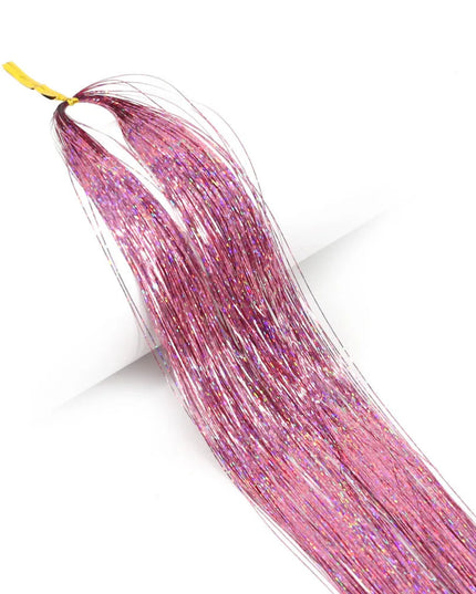 Desire For Hair Double Ends Hair Tinsel Glitter Bling Bling Sparkling Synthetic Braiding Hair Extensions 120cm for Celebration