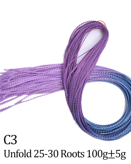 Budabuda Synthetic Zizi Braiding Thin Box Braids Crochet Hair Extensions Ombre Colorful Box Zizi Crochet Braiding Hair For Women