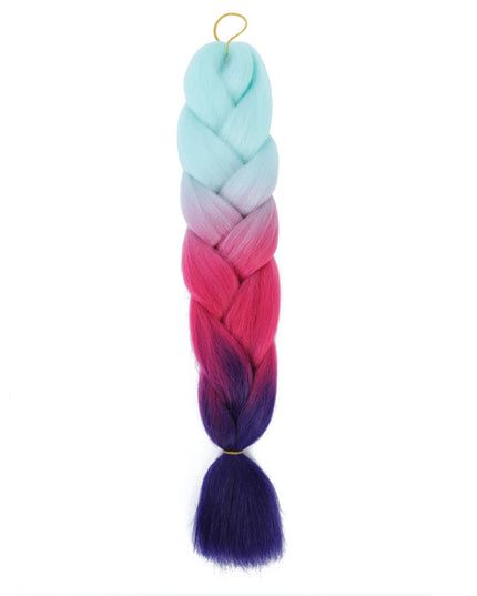 Jumbo Braid Hair Expression For Crochet Box Braids Synthetic Hair Extension Pre Stretched Yaki Ombre Colored 24inch 100g