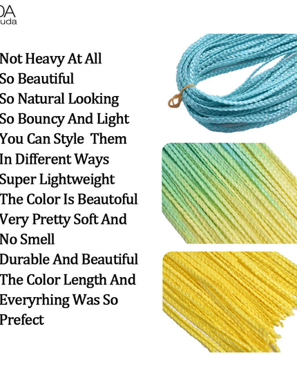 Budabuda Synthetic Zizi Braiding Thin Box Braids Crochet Hair Extensions Ombre Colorful Box Zizi Crochet Braiding Hair For Women