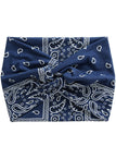 Big W-cashew flower navy blue