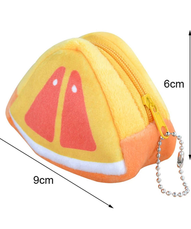 Cute Fruit Wallet Plush Coin Purse Women Change Purse Money bag Coin Purse Cartoon Fashion Sweet For Girl Gift Multifunction New