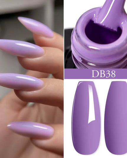 7ml Snowflake Gel Nail Polish UV LED Semi Permanent Milky White Pink Glitter Snow Sequins Gel Nails Art Design Varnish Manicure
