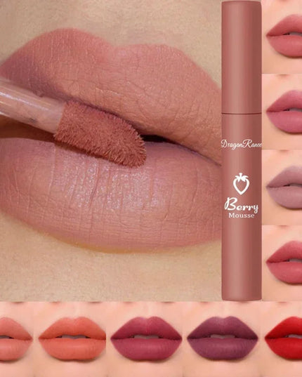 Nude Lip Gloss Matte Velvet Liquid Lipstick Waterproof Sexy Long Lasting Non-stick Cup Nude Red Make-up for Women Korea Cosmetic