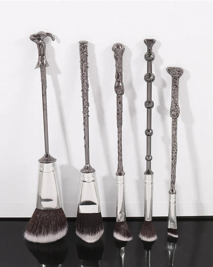 5pcs Magic Wand Metal Handle Makeup Brushes Professional Cosmetics Tools Eyeshadow Powder Foundation Brush For Women Girl Gift