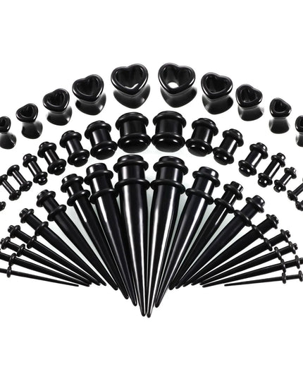 36pcs-54pcs 14G-00G Acrylic Ear Plugs and Tunnels Ear Gauges Stretching Kits Ear Dilations Piercing Body Jewelry