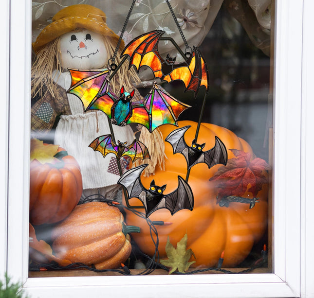 Spooky Halloween Hanging Door Sign with Cartoon Pumpkin Ghost and Black Cat for Festive Home Decorations and Parties