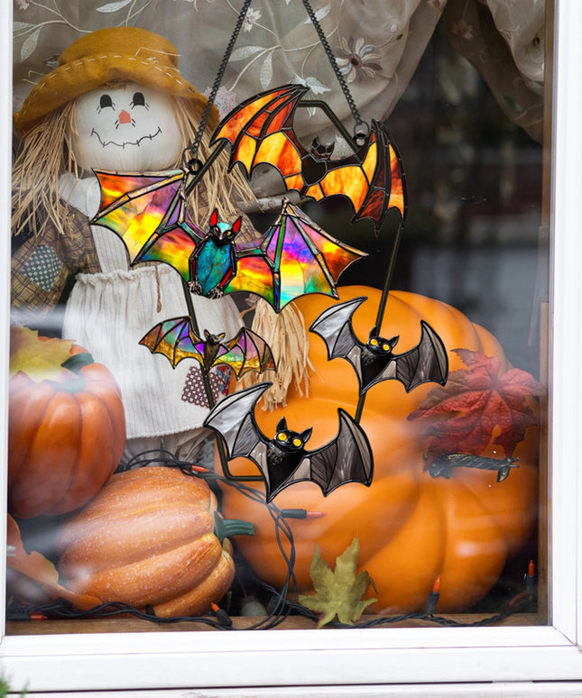 Spooky Halloween Hanging Door Sign with Cartoon Pumpkin Ghost and Black Cat for Festive Home Decorations and Parties