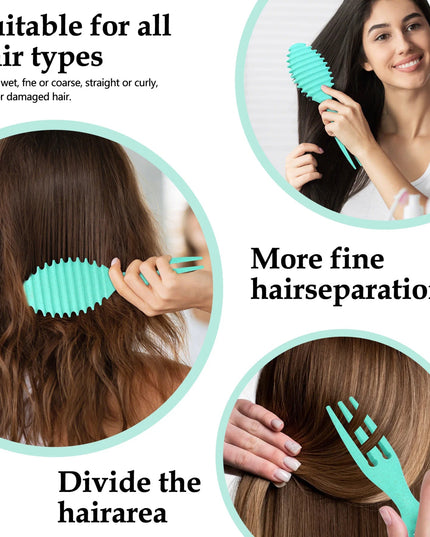 Curling Brush, Unisex, Shaping and Styling Curling Brush for Long/Wavy/Damaged Hair, Blue