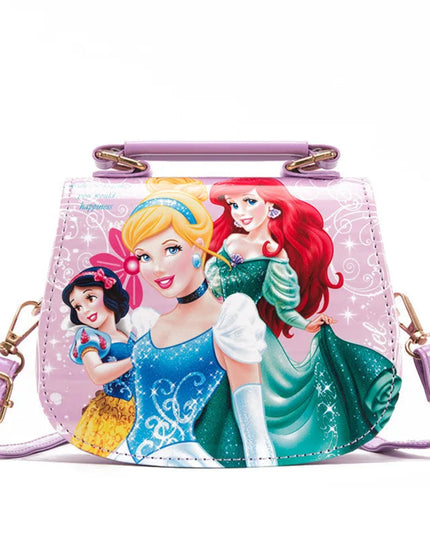 Disney princess cartoon pu messenger bag girl Frozen Elsa shoulder bag Sofia handbag kid fashion shopping bag gift