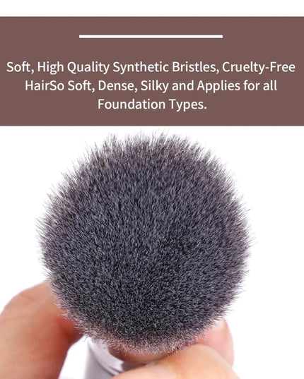 MAANGE 2PCS Foundation Makeup Brush Set Flat Angled Kabuki Powder Blush Brush For Liquid Soft Bristles Cosmetic Makeup Tools