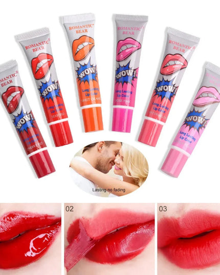 Magic 6 Colors Peel Liquid Lipstick Waterproof Lasting No Fading Lip Ink Tear Lip Gloss Tattoo Dyed Lip Glaze Lips Cosmetics