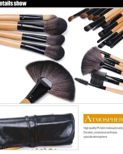 Gift Bag Of  24 pcs Makeup Brush Sets Professional Cosmetics Brushes Eyebrow Powder Foundation Shadows Pinceaux Make Up Tools