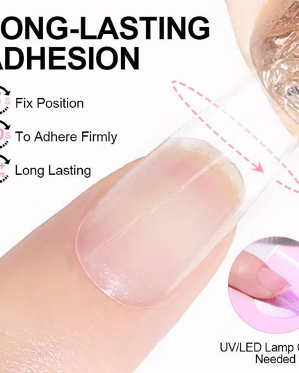 Limegirl Nail Tips Glue Gel 7.5ml uv Glue for false Nail Gel Polish Manicure Hybrid Gellac Multi-function Strong Gel Nail Polish