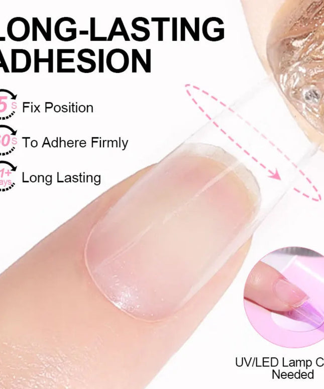 Limegirl Nail Tips Glue Gel 7.5ml uv Glue for false Nail Gel Polish Manicure Hybrid Gellac Multi-function Strong Gel Nail Polish