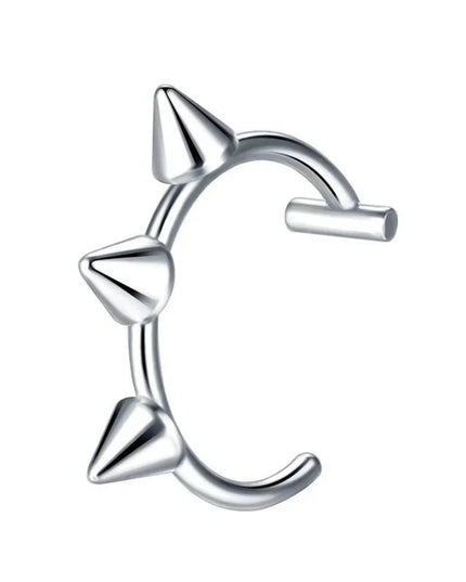 1Pc Stainless Steel Fake Nose Ring Hoop Septum Rings C Clip Lip Ring Earring Fake Nose Piercing Women Body Jewelry Non-Pierced