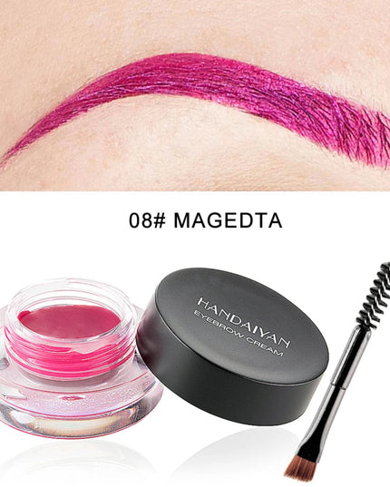 HANDAIYAN Colorful Eyebrow Cream Gel High Pigment Brows Tint Waterproof Long lasting Eye Brow Dye With Brushes Decorate Cosmetic