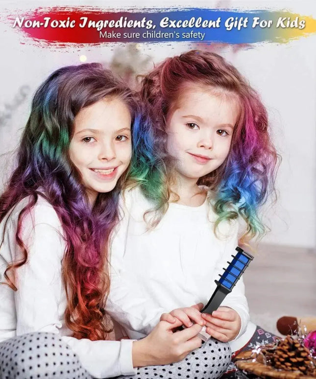 10PCS Children Multi Color Hair Dye Comb Set Fashion Makeup Toy Kits Disposable Hair Dyeing Comb Toys For Girl Paint Hair