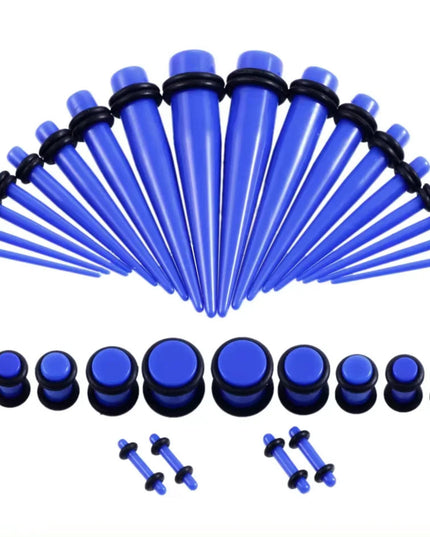 36pcs-54pcs 14G-00G Acrylic Ear Plugs and Tunnels Ear Gauges Stretching Kits Ear Dilations Piercing Body Jewelry