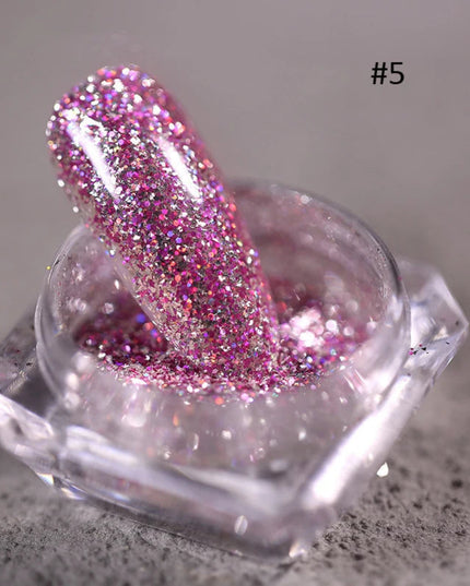 Gold Nail Mirror Glitter Powder (50 colors) Metallic Chrome Dust Nail Art Gel Polish Chrome Pigment Rub Mirror Effect Manicure