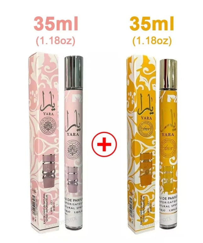 2pcs 35ml Yara Perfumes Cologne Lasting Fragrance Men's Women's Arabian Perfume Spray Floral Scent Gift Eau De Parfum