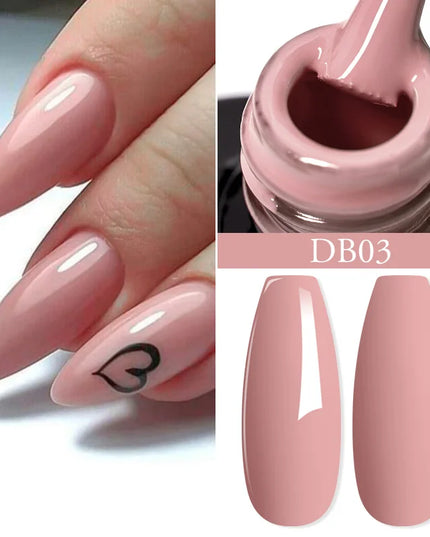 7ml Snowflake Gel Nail Polish UV LED Semi Permanent Milky White Pink Glitter Snow Sequins Gel Nails Art Design Varnish Manicure