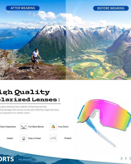 Polarized Sunglasses for Men and Women, Youth Kids Baseball Softball Sunglasses for Cycling, Running