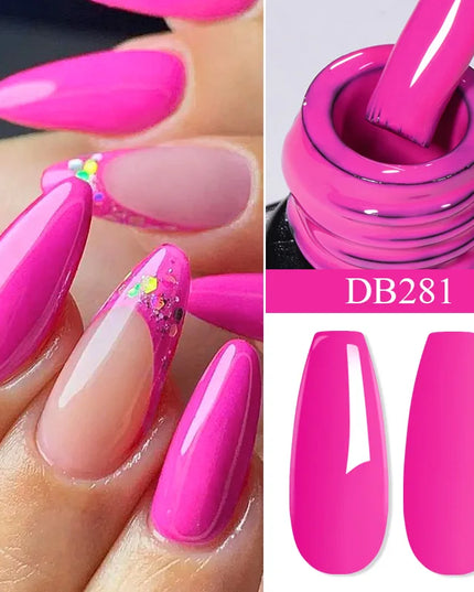 7ml Snowflake Gel Nail Polish UV LED Semi Permanent Milky White Pink Glitter Snow Sequins Gel Nails Art Design Varnish Manicure