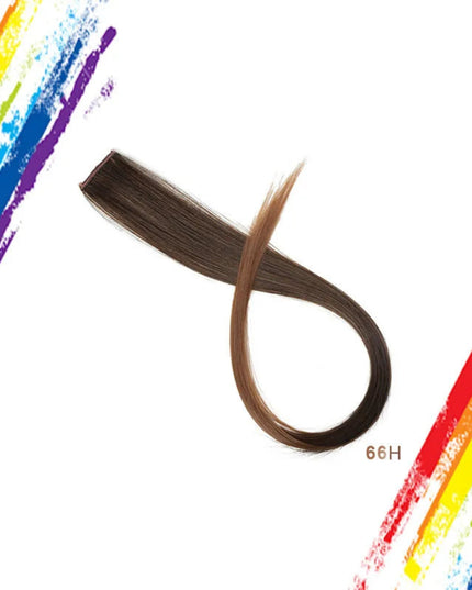 Multi-colors  Clip in Synthetic Hair Extensions 22 inch Rainbow Hairpieces for Girls Women Kids Favor Gift(Colorful Set)