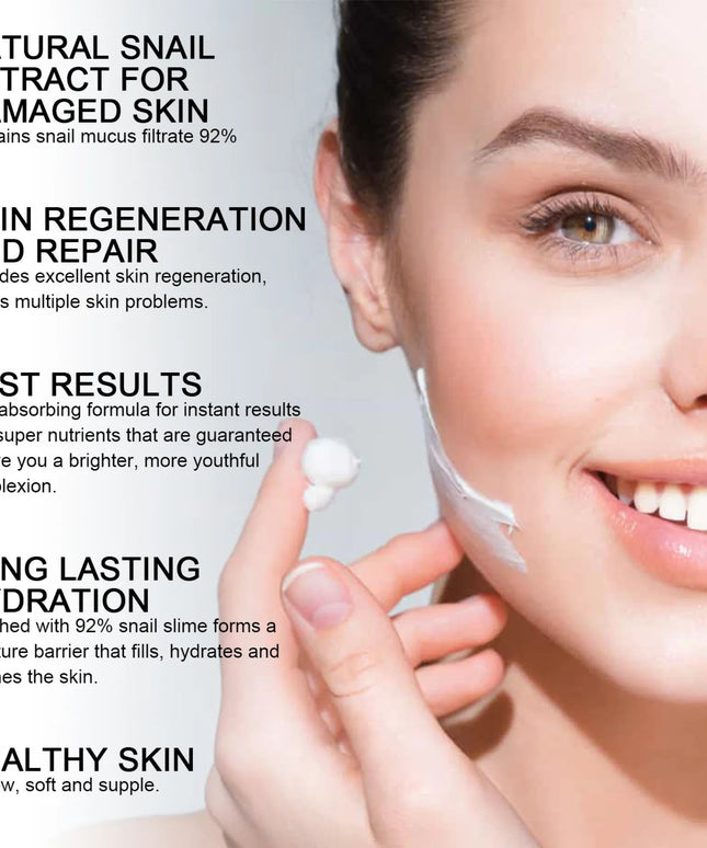Snail Anti Aging Serum Cream Collagen Advanced Moisturizing Firming Tightening Fade Fine Lines Shrink Pores Smooth Skin Care