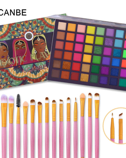 UCANBE Exotic Flavors Eyeshadow Palette 48 Color Pressed Glitter Shimmer Matte Green Eye Shadow Neon Metallic Makeup Cosmetics