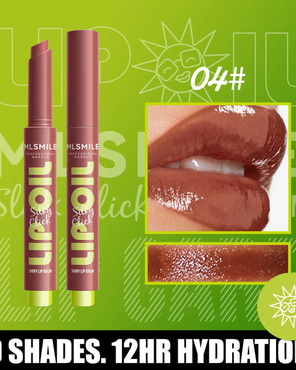 Mirror Glass Solid Lip Glaze Water Light Creamy Lip Gloss 12Hr Moisturizing Tint Avocado Lip Oil Balm Press Lipstick Cosmetic