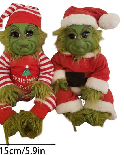 Christmas Plush Doll Green Monster Doll Christmas Grinch Baby Toys Soft Christmas Decorations Plush Toy Children Doll Xmas Decor