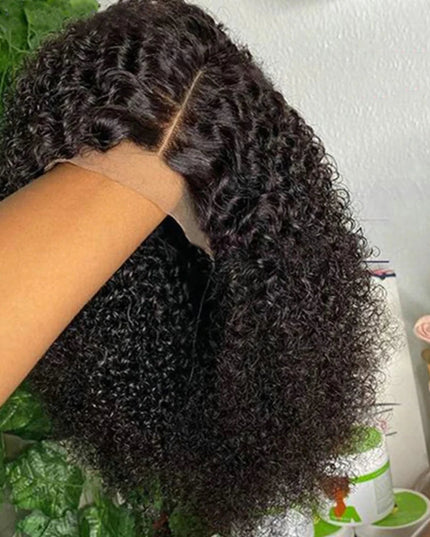 Kinky Curly Bob Cheap Wig Lace Frontal Human Hair Wigs 100% Brazilian Glueless Short Water Curly ForWomen 180Density Wear And Go