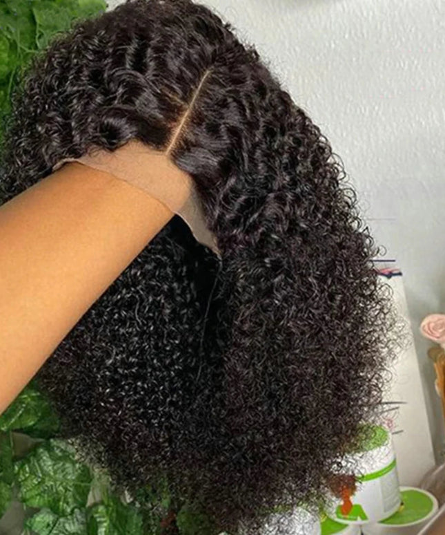 Kinky Curly Bob Cheap Wig Lace Frontal Human Hair Wigs 100% Brazilian Glueless Short Water Curly ForWomen 180Density Wear And Go