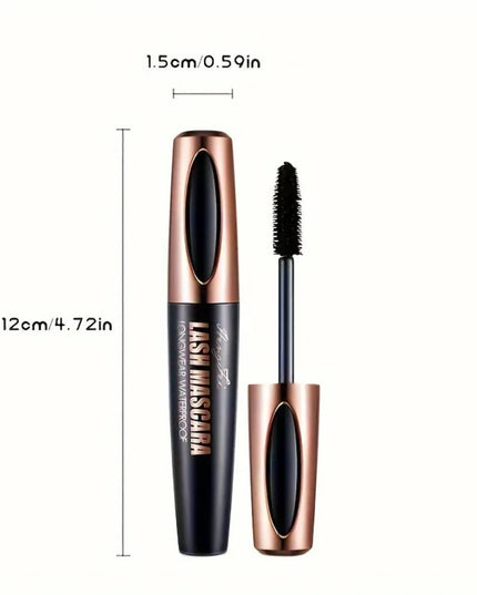 4D Lash Mascara Black Eye Lashes Waterproof & Smudge-Proof Long-Lasting No Flaking Natural No Clumping, All Day Exquisitely Full