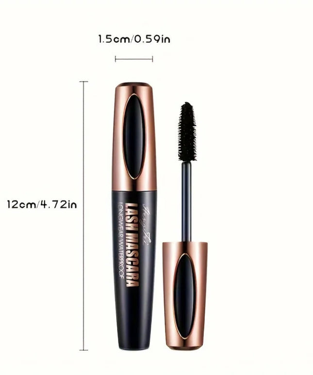 4D Lash Mascara Black Eye Lashes Waterproof & Smudge-Proof Long-Lasting No Flaking Natural No Clumping, All Day Exquisitely Full