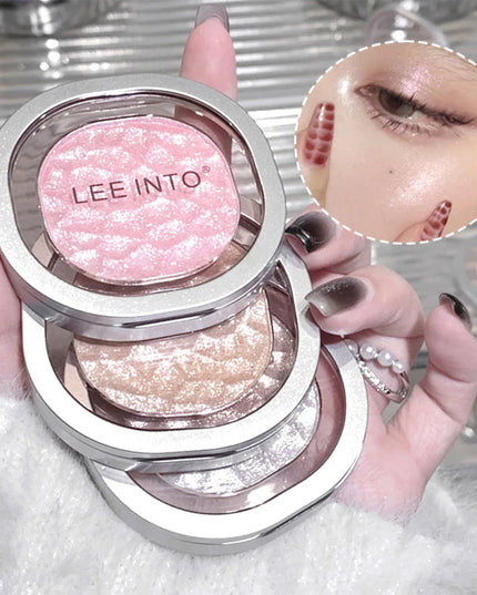 LEEINTO color-glowing high-gloss powder pearlescent powder brightens up the make-up eye shadow disc