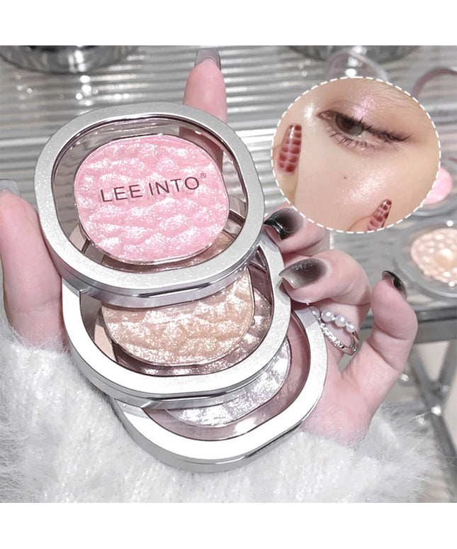 LEEINTO color-glowing high-gloss powder pearlescent powder brightens up the make-up eye shadow disc