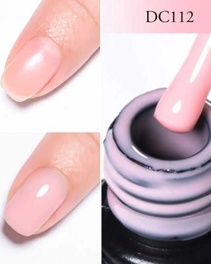 7ml Snowflake Gel Nail Polish UV LED Semi Permanent Milky White Pink Glitter Snow Sequins Gel Nails Art Design Varnish Manicure